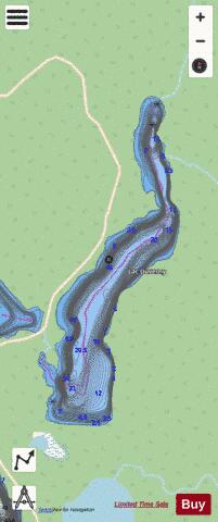 Duverny Lac depth contour Map - i-Boating App - Streets