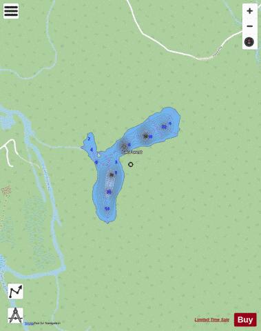 Forest Lac depth contour Map - i-Boating App - Streets