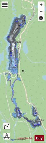 Fourches Lac Des depth contour Map - i-Boating App - Streets