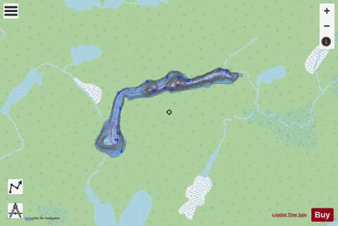 Guy Lac depth contour Map - i-Boating App - Streets