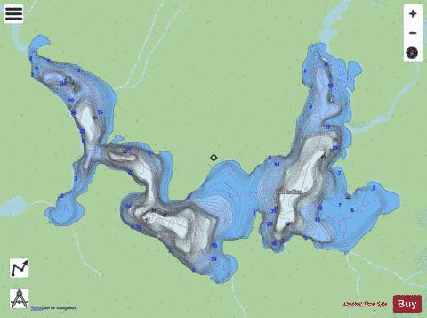 Indian Lac depth contour Map - i-Boating App - Streets