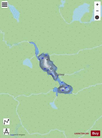 JOHNNY LAC depth contour Map - i-Boating App - Streets