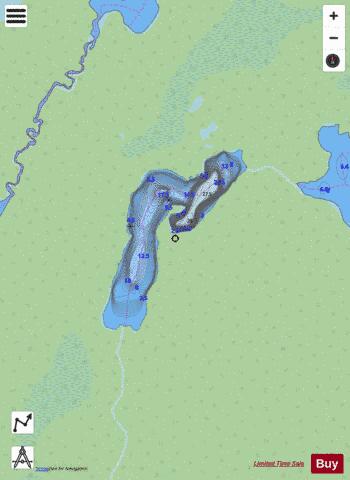 Lac B 0890 depth contour Map - i-Boating App - Streets
