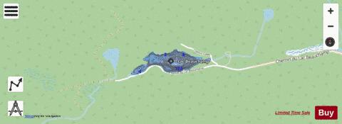 Lac Beauchamp depth contour Map - i-Boating App - Streets