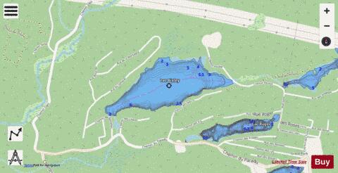 Lac Bixley depth contour Map - i-Boating App - Streets
