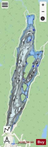 Lac Chaud depth contour Map - i-Boating App - Streets