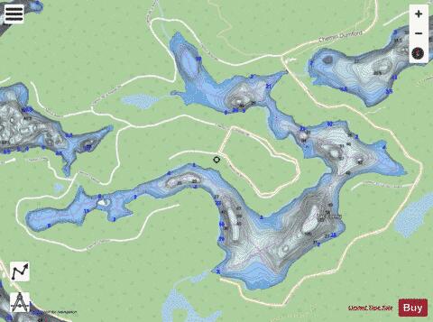 Lac Cornu depth contour Map - i-Boating App - Streets