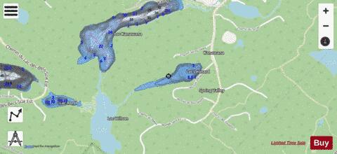 Lac L Onard depth contour Map - i-Boating App - Streets