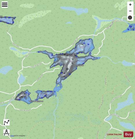 Lac Rainbow depth contour Map - i-Boating App - Streets