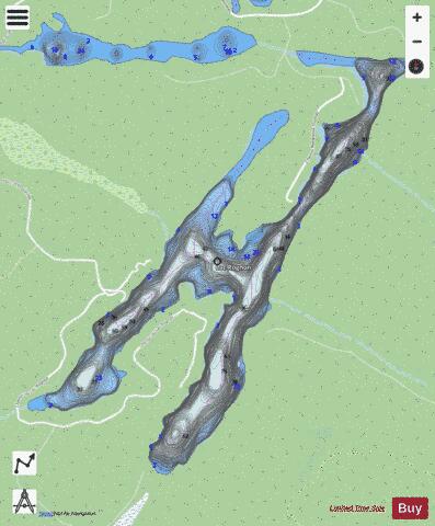 Lac Rognon depth contour Map - i-Boating App - Streets