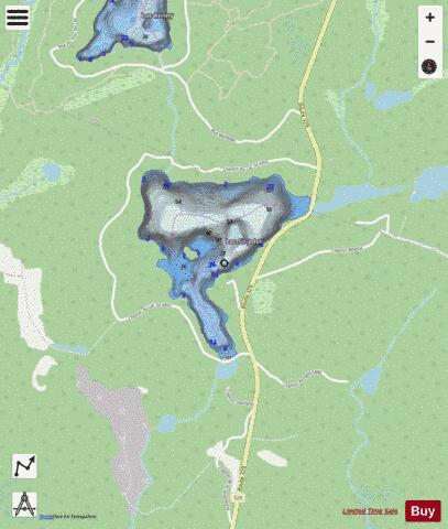 Lac Sir John depth contour Map - i-Boating App - Streets
