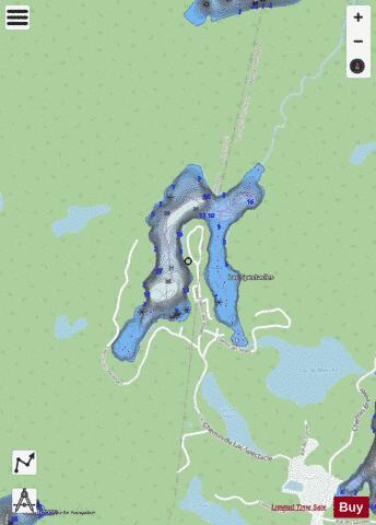 Lac Spectacles depth contour Map - i-Boating App - Streets