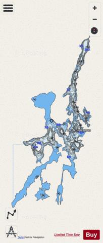 Lac Tchinicaman depth contour Map - i-Boating App - Streets