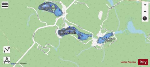 Lac Des Roches depth contour Map - i-Boating App - Streets