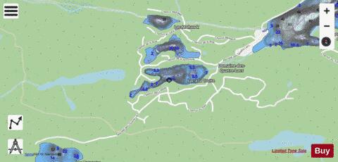 Lac La Truite B depth contour Map - i-Boating App - Streets