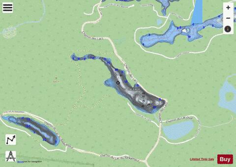 Larin Lac / Lac Long depth contour Map - i-Boating App - Streets