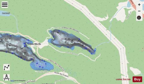 Lauzon Lac depth contour Map - i-Boating App - Streets