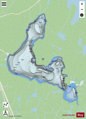 Laval Lac depth contour Map - i-Boating App - Streets
