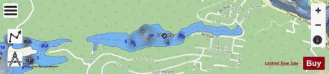Long Lac B depth contour Map - i-Boating App - Streets