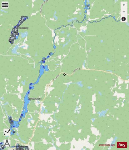 Loutre Lac A La depth contour Map - i-Boating App - Streets
