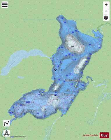 MONTAGNE DE LA depth contour Map - i-Boating App - Streets