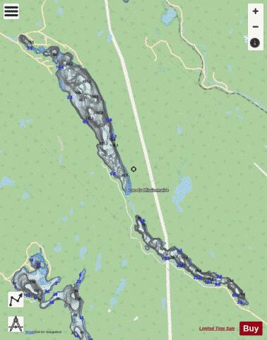 Missionnaire Lac Du depth contour Map - i-Boating App - Streets