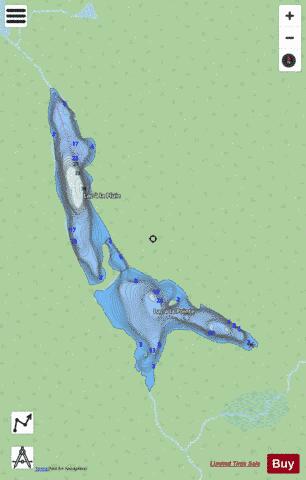 Lac A La Pointe Et Lac A La Pluie depth contour Map - i-Boating App - Streets