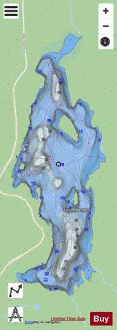 Roberge Lac depth contour Map - i-Boating App - Streets