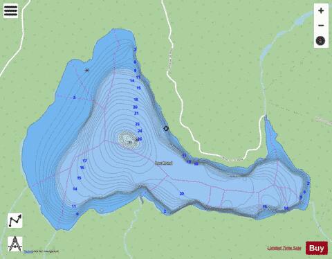 Lac Ross depth contour Map - i-Boating App - Streets