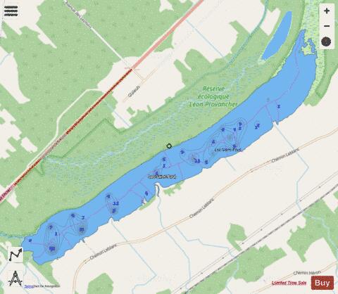 Saint Paul Lac depth contour Map - i-Boating App - Streets