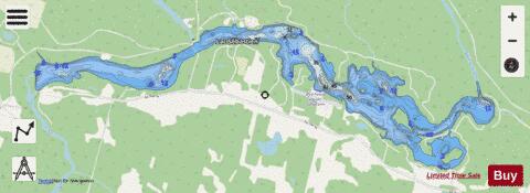 Sebastien Lac depth contour Map - i-Boating App - Streets