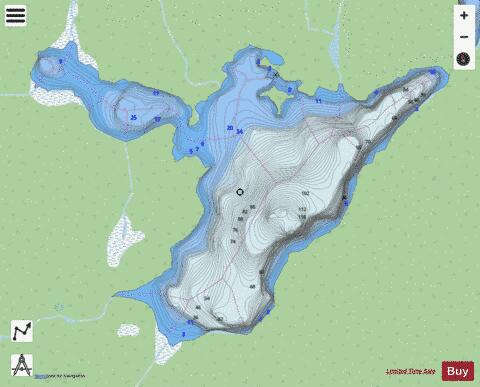 Lac Thomas depth contour Map - i-Boating App - Streets