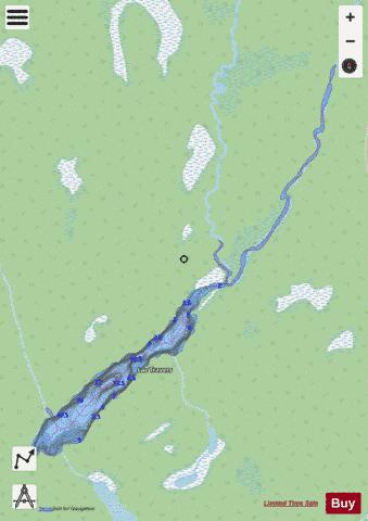 Travers Lac depth contour Map - i-Boating App - Streets