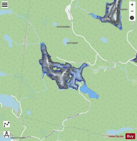Grothe, Lac depth contour Map - i-Boating App - Streets