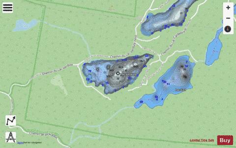 Verdure, Lac depth contour Map - i-Boating App - Streets