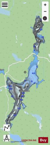 Pikauba, Lac depth contour Map - i-Boating App - Streets