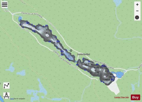 Cardinal, Lac du depth contour Map - i-Boating App - Streets