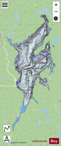 Montjoie, Lac depth contour Map - i-Boating App - Streets