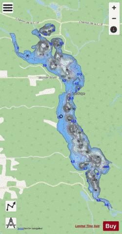 Pope, Lac depth contour Map - i-Boating App - Streets