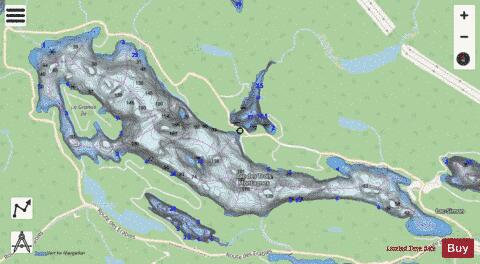 Trois Montagnes, Lac des depth contour Map - i-Boating App - Streets