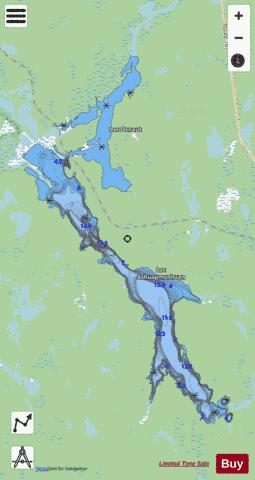 Ashuapmushuan, Lac depth contour Map - i-Boating App - Streets