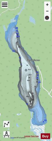 Ecorces, Lac aux depth contour Map - i-Boating App - Streets