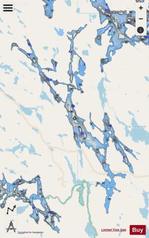 Antostagan, Lac depth contour Map - i-Boating App - Streets