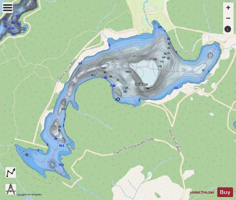Blanc, Lac depth contour Map - i-Boating App - Streets