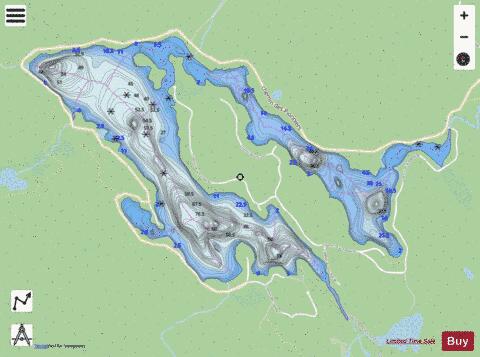 Souris, Lac des depth contour Map - i-Boating App - Streets