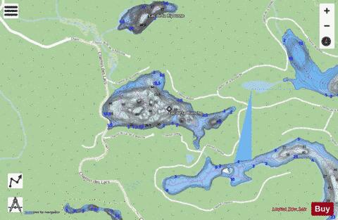 Blanche, Lac de la depth contour Map - i-Boating App - Streets
