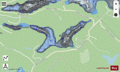 Charlebois, Lac depth contour Map - i-Boating App - Streets