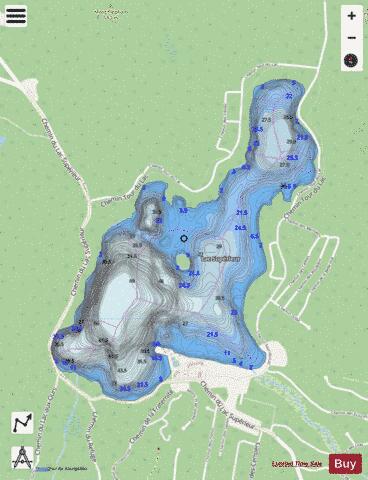 Superieur, Lac depth contour Map - i-Boating App - Streets