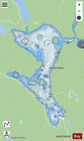 Iles, Grand lac des depth contour Map - i-Boating App - Streets
