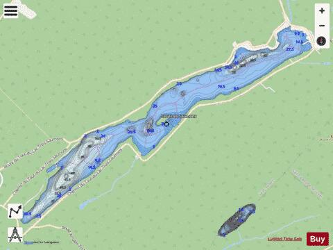 Trois Saumons, Lac depth contour Map - i-Boating App - Streets